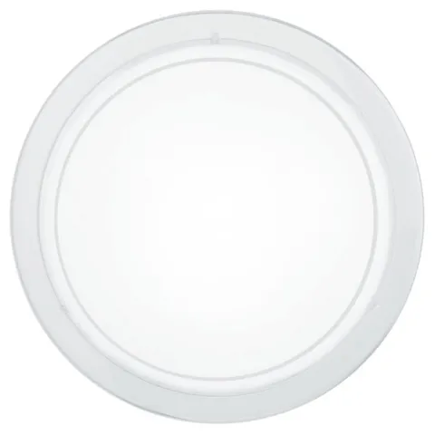 Plafon de Teto em Metal Branco com Tampa de Vidro PLANET 1 EGLO 83153