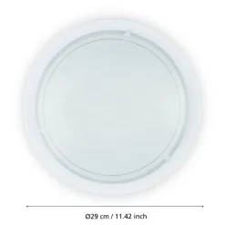 Plafon de Teto em Metal Branco com Tampa de Vidro PLANET 1 EGLO 83153