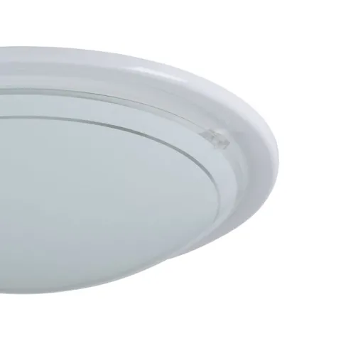 Plafon de Teto em Metal Branco com Tampa de Vidro PLANET 1 EGLO 83153