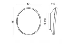 Plafon de teto/parede Branco Led 43 cm - Stilnovo Dynamic - 7786