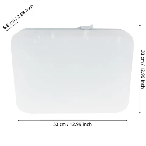 Plafon de Teto Quadrado com LED Branco Neutro FRANIA-S EGLO 900364