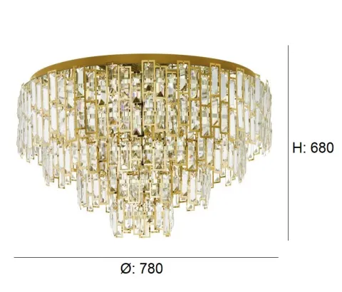 Plafon Eglo Calmeilles Dourado 39612 Ø780