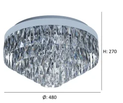 Plafon Eglo Valparaiso Ø480mm 39489 Cromado