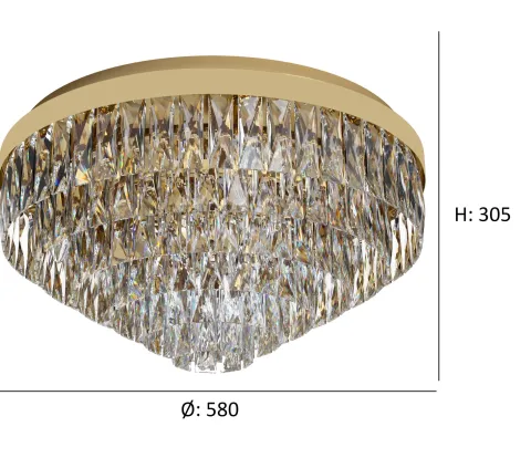 Plafon Eglo Valparaiso Ø580mm 39458 Dourado