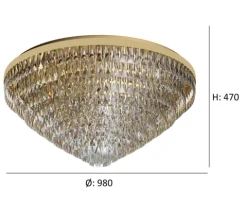 Plafon Eglo Valparaiso Ø980mm 39461 Dourado