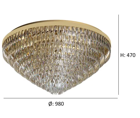 Plafon Eglo Valparaiso Ø980mm 39461 Dourado