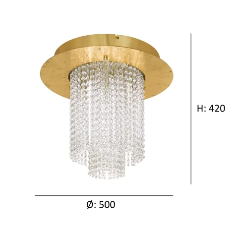 Plafon Eglo Vilalones 39398 Dourado