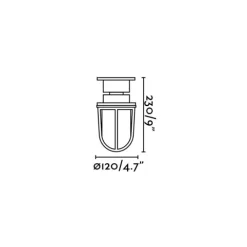 Plafon Exterior Mauren Latão Faro 70993