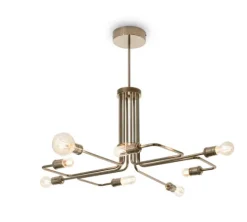 Plafon IDEAL LUX triumph sp8 latão 160269
