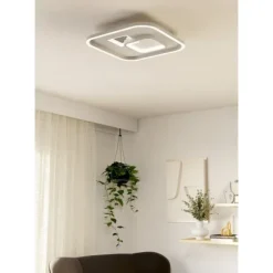 Plafon LED Branco e Prata TIRIOLO EGLO 901247