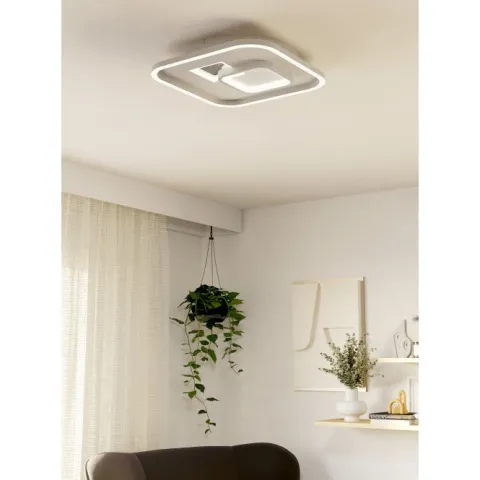 Plafon LED Branco e Prata TIRIOLO EGLO 901247