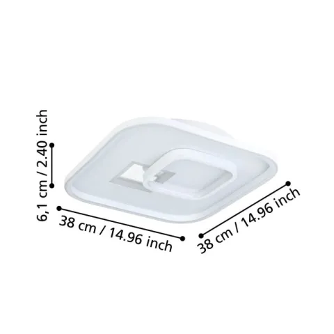 Plafon LED Branco e Prata TIRIOLO EGLO 901247