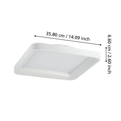 Plafon LED Branco 350x350 mm LORETELLO EGLO 901249