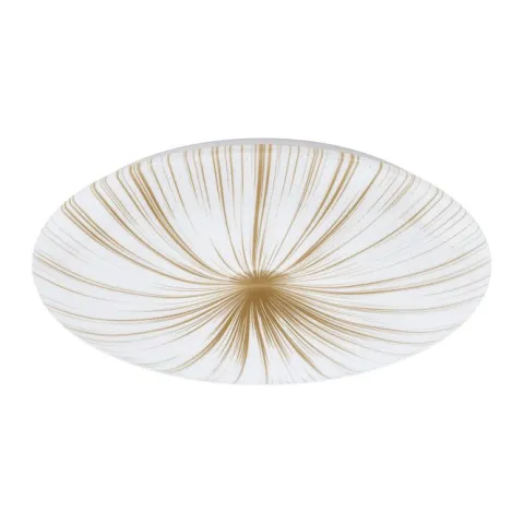 Plafon LED com Detalhes em Ouro Branco 51 cm NIEVES 1 EGLO 900501