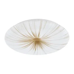 Plafon LED com Detalhes em Ouro Branco e Luz Branca Quente NIEVES 1 EGLO 900499