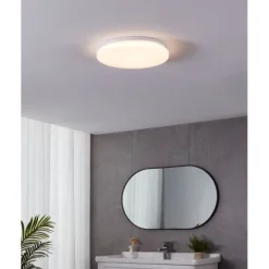 Plafon LED com Difusor Redondo Branco e Suporte Metálico FRANIA-S EGLO 900619