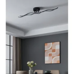 Plafon LED de Teto em Metal Preto RONCADE 1 EGLO 99322