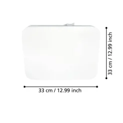 Plafon LED de Teto Quadrado Branco 33x33 cm FRANIA EGLO 97885