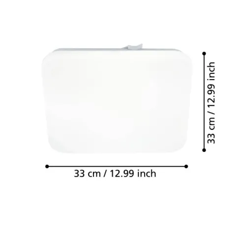 Plafon LED de Teto Quadrado Branco 33x33 cm FRANIA EGLO 97885