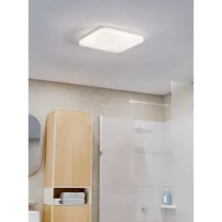 Plafon LED de Teto Quadrado Branco 33x33 cm FRANIA EGLO 97885