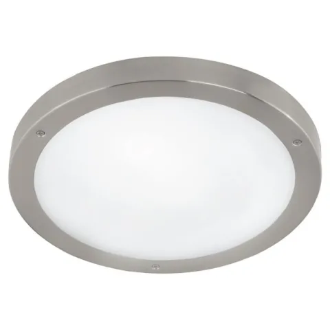 Plafon LED Exterior com Aço Inoxidável e Vidro Branco VENTO 1 EGLO 94121