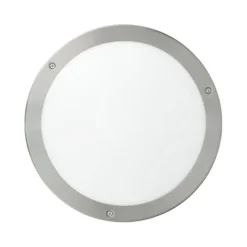 Plafon LED Exterior com Aço Inoxidável e Vidro Branco VENTO 1 EGLO 94121
