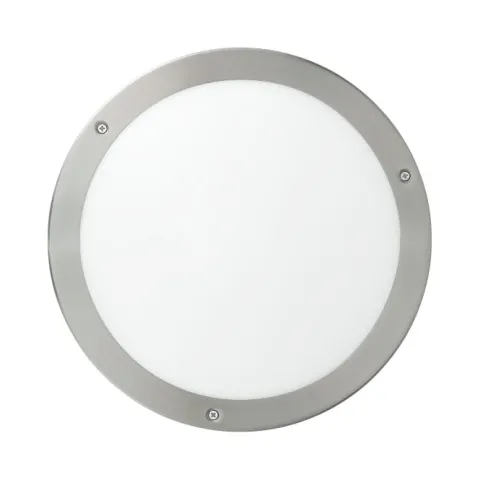 Plafon LED Exterior com Aço Inoxidável e Vidro Branco VENTO 1 EGLO 94121