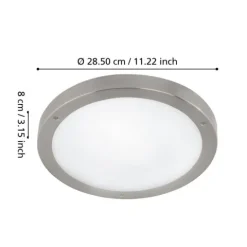 Plafon LED Exterior com Aço Inoxidável e Vidro Branco VENTO 1 EGLO 94121