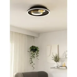 Plafon LED Preto e Dourado TIRIOLO EGLO 901244