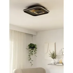Plafon LED Preto e Dourado TIRIOLO EGLO 901245