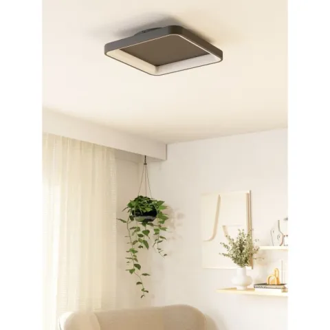 Plafon LED Preto Quadrado 350x350 mm LORETELLO EGLO 901252