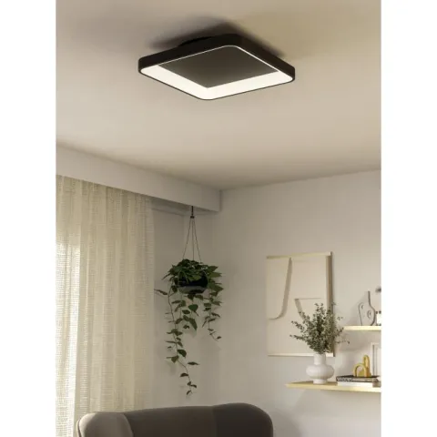 Plafon LED Preto Quadrado 350x350 mm LORETELLO EGLO 901252