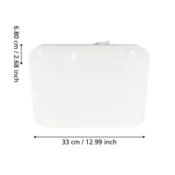 Plafon LED Quadrado Branco 33x33 cm FRANIA-S EGLO 97882