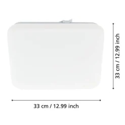 Plafon LED Quadrado 33x33 cm Branco FRANIA EGLO 97875