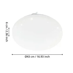 Plafon LED Redondo Branco com Efeito Estrelado FRANIA-S EGLO 97879