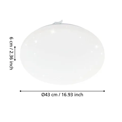 Plafon LED Redondo Branco com Efeito Estrelado FRANIA-S EGLO 97879
