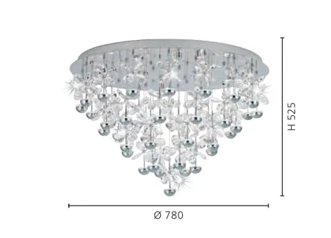 Plafon moderno Eglo Pianopoli Ø780mm 39246