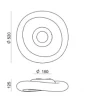 Plafon Mr.Magoo Branco Florescente Ø52 cm Stilnovo 7792