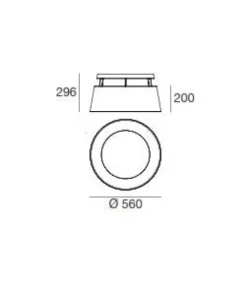 Plafon Oxygen Branco LED Ø750mm Stilnovo 8085