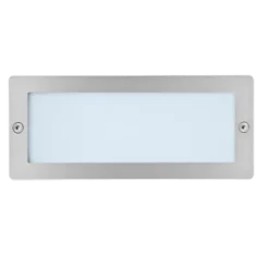 Projector de Parede Exterior de Encastrar Inox Escovado Tromilux 2011.100.80X Aço Inoxidável