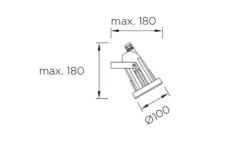 Projector Exterior HELIO Preto Leds c4 05-9640-05-37