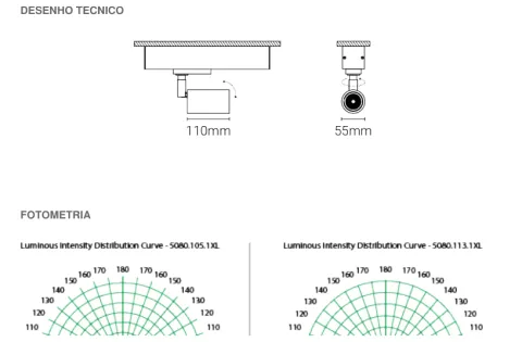 Projetor de Calha Trifásica 230V Orientável em Alumínio Tromilux 5080.105.1X3 Branco