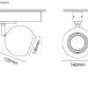 Projetor de Calha Trifásica 230V Orientável para Interior Tromilux 5083.115.9X4 Preto
