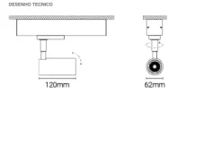 Projetor de Calha Trifásica 230V Orientável em Alumínio Tromilux 5085.105.9X3 Preto