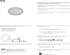 Projetor de Encastrar Redondo Ø220mm Led TROMILUX 7018.127.40L Escovado