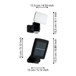 Projetor de Exterior LED com Painel Solar CASABAS EGLO 98195