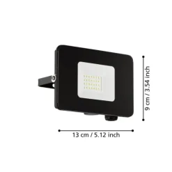 Projetor de Exterior Preto com LED Branco Neutro FAEDO 3 EGLO 97456