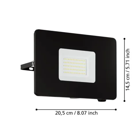 Projetor de Exterior Preto com LED Branco Neutro FAEDO 3 EGLO 97458