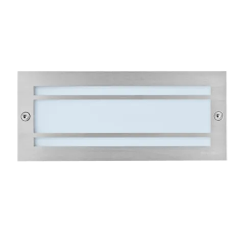 Projetor de Parede Exterior Encastrado Inox Opalino Tromilux 2013.100.8OX Aço Inoxidável