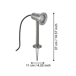 Projetor exterior de aço inoxidável com luz LED NEMA EGLO 94111